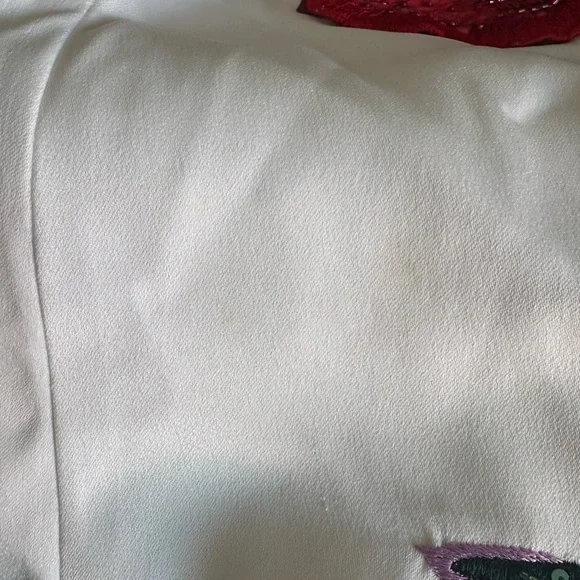 Alice + Olivia by Stacey Bendet White Mini Dress with Red Floral Design - Picture 13 of 13